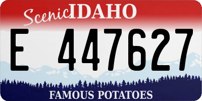 ID license plate E447627