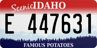 ID license plate E447631