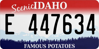 ID license plate E447634