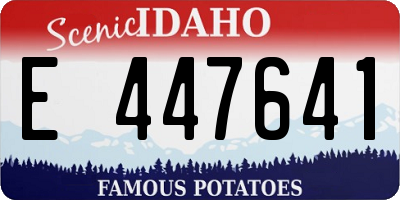 ID license plate E447641