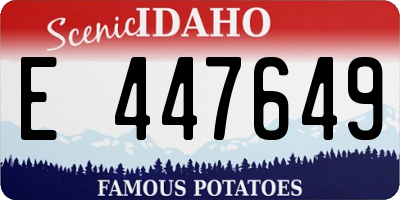 ID license plate E447649