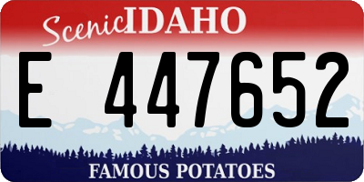 ID license plate E447652