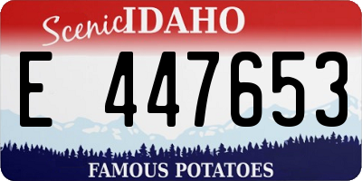 ID license plate E447653