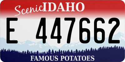 ID license plate E447662
