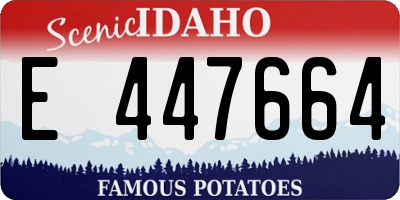 ID license plate E447664