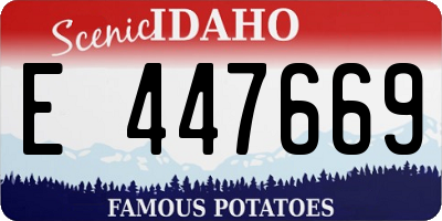 ID license plate E447669