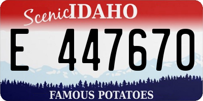 ID license plate E447670