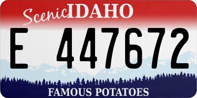 ID license plate E447672