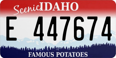 ID license plate E447674