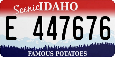 ID license plate E447676