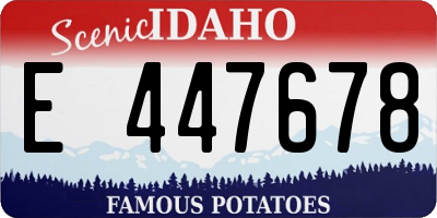 ID license plate E447678