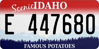 ID license plate E447680