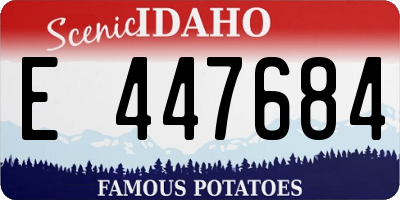 ID license plate E447684