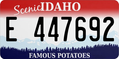 ID license plate E447692