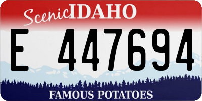 ID license plate E447694