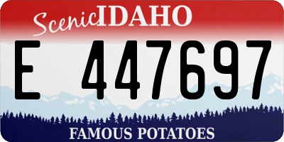 ID license plate E447697