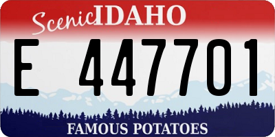 ID license plate E447701