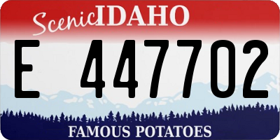 ID license plate E447702