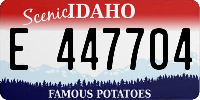 ID license plate E447704