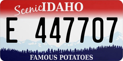 ID license plate E447707