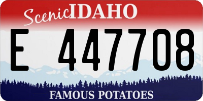 ID license plate E447708