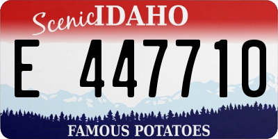 ID license plate E447710