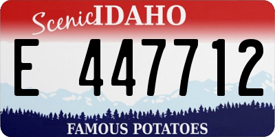 ID license plate E447712