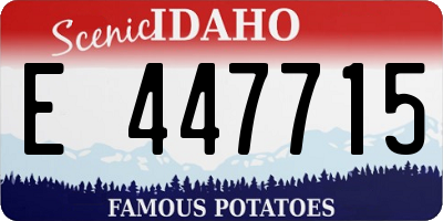 ID license plate E447715