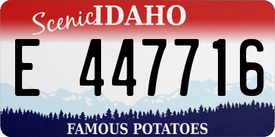 ID license plate E447716