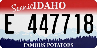 ID license plate E447718