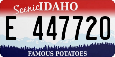 ID license plate E447720