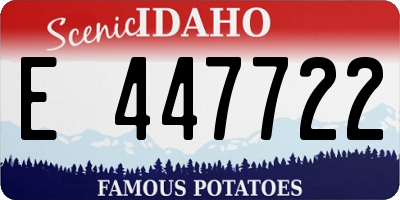 ID license plate E447722