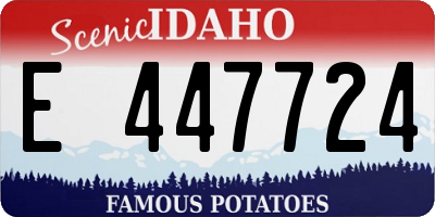 ID license plate E447724