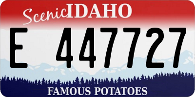 ID license plate E447727