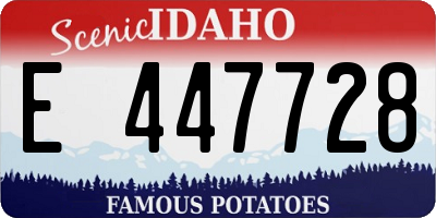 ID license plate E447728