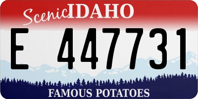 ID license plate E447731