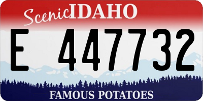 ID license plate E447732