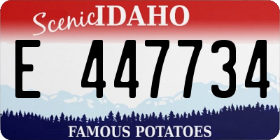 ID license plate E447734