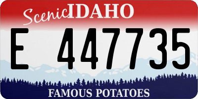ID license plate E447735