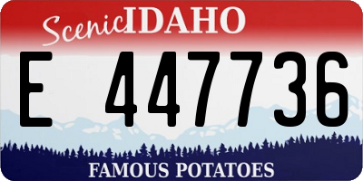 ID license plate E447736