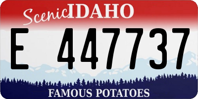 ID license plate E447737
