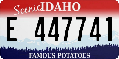 ID license plate E447741