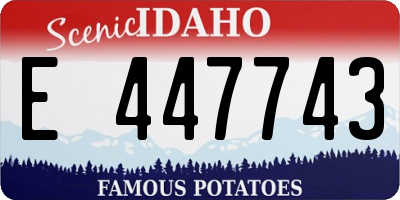 ID license plate E447743