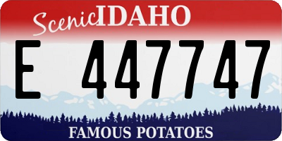 ID license plate E447747
