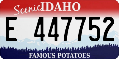 ID license plate E447752
