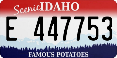 ID license plate E447753