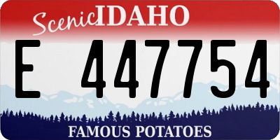 ID license plate E447754
