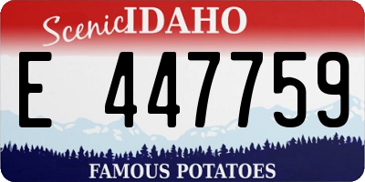 ID license plate E447759