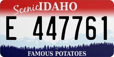 ID license plate E447761