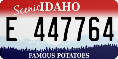 ID license plate E447764